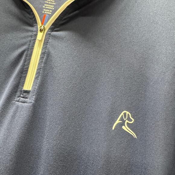 Rhoback 1/4 Zip Mens 3XL Blue Q-Zip Pullover Golf Activewear Pink Collar - Picture 3 of 8
